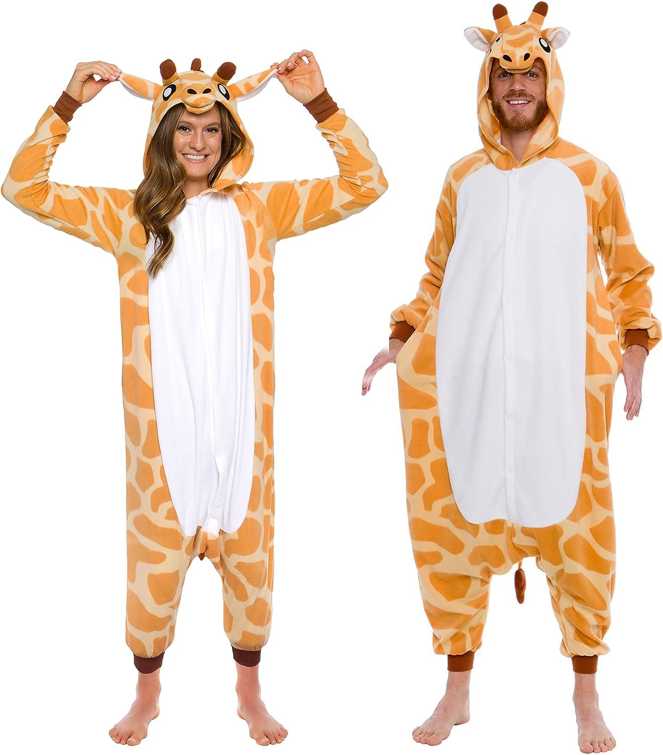 Adult Onesie Halloween Costume - Animal and Sea Creature - Plush One Piece Cosplay Suit for Adults, Women and Men FUNZIEZ!