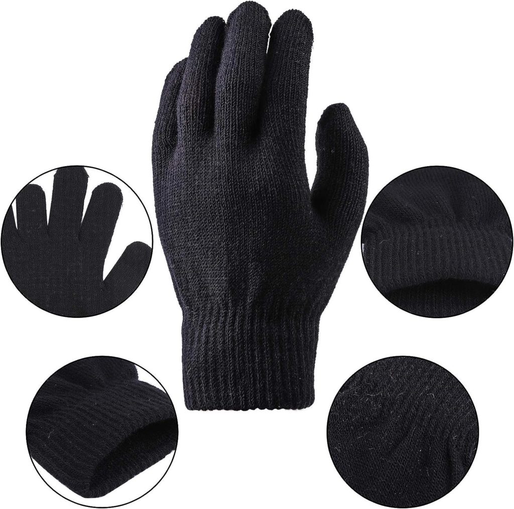 Halloween Robber Costume Set, Include Striped Long Sleeve T-Shirt Knit Cap Gloves Canvas Bags and Eye Mask