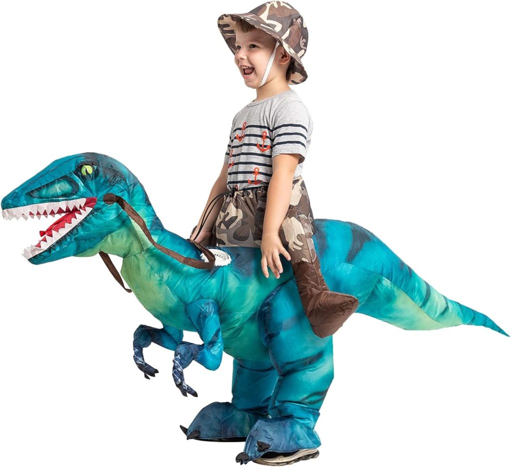 Inflatable Dinosaur Costume for Kids Halloween Costumes Boys Girls Funny Blow up Costume for Halloween Party Cosplay