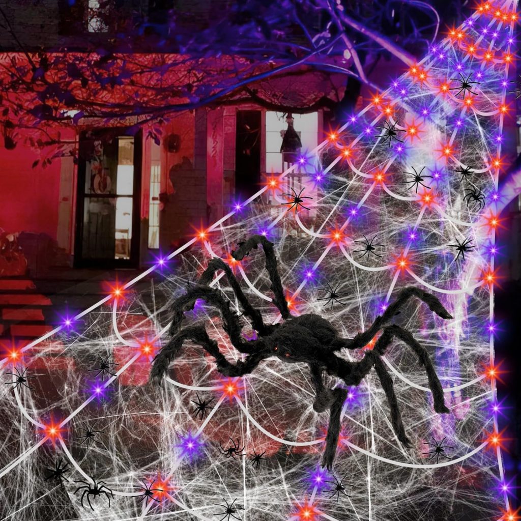 Spider Webs Halloween Decorations Outdoor Review Discover Awesome