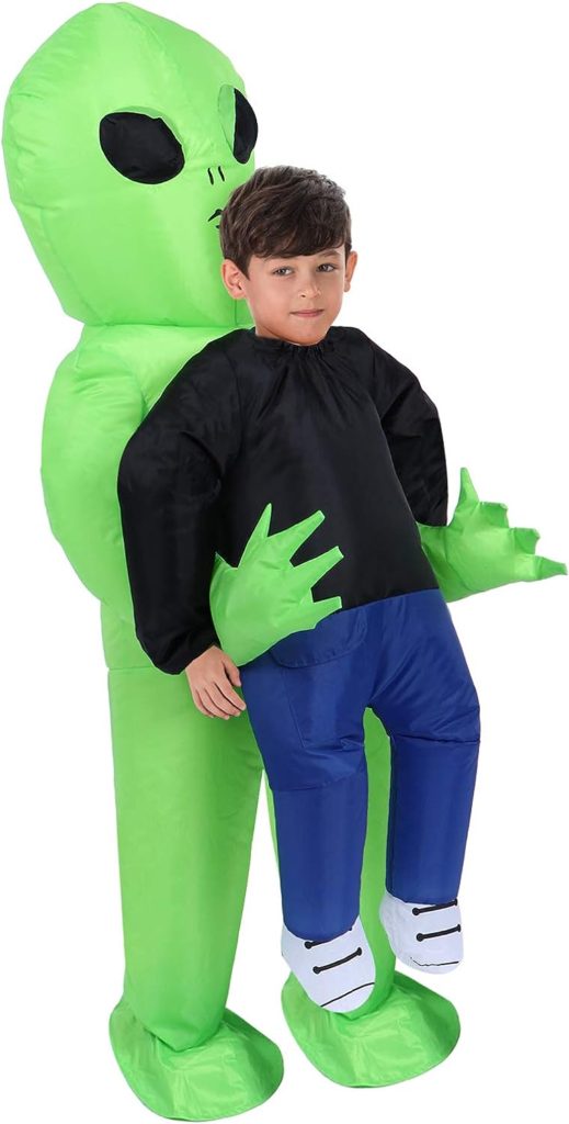 TOLOCO Inflatable Costume for Kid, Inflatable Alien Costume Kids, Alien Holding Person Costume, Halloween Blow up Costume