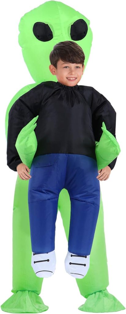 TOLOCO Inflatable Costume for Kid, Inflatable Alien Costume Kids, Alien Holding Person Costume, Halloween Blow up Costume