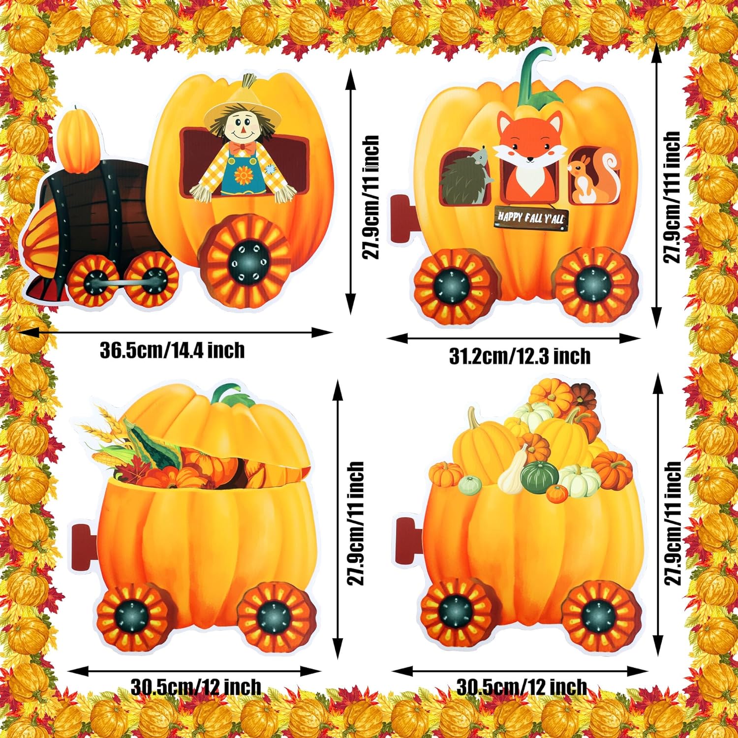 Amazon.com : Fall Yard Signs Pumpkin Train Lawn Signs Thanksgiving Outdoor Decorations Autumn Harvest Plastic Garden Signs with Stakes for Thanksgiving Party Home Holiday Decor, 4 Pieces : Patio, Lawn  Garden