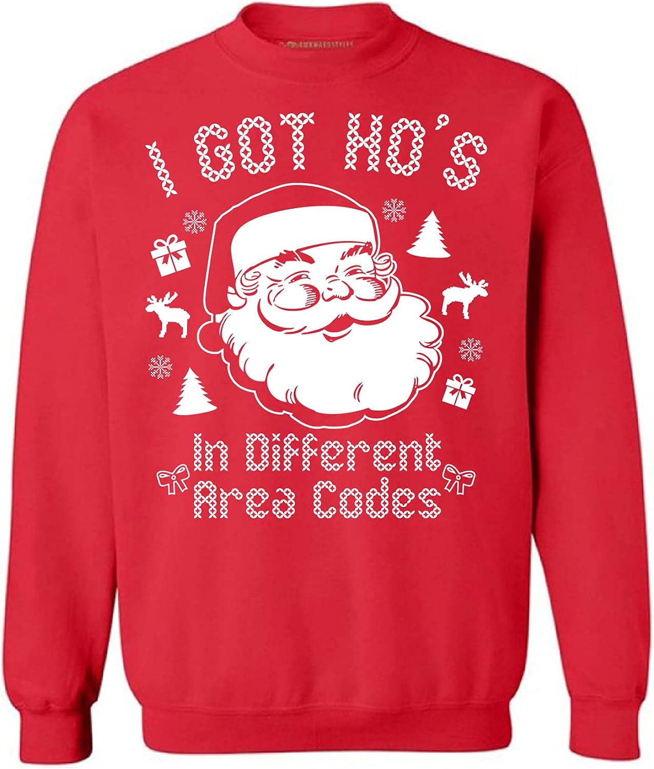 Awkwardstyles I Got Hos In Different Area Codes Sweater Ugly Christmas Crewneck