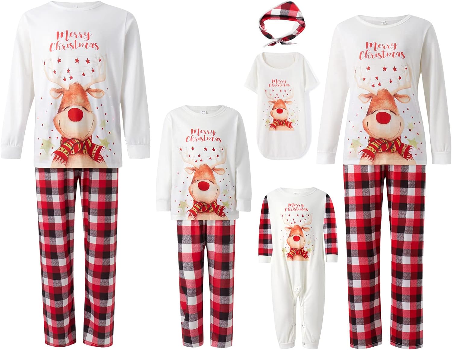 Awoscut Family Christmas Pajamas Matching Pajamas for Family, Xmas PJs Sets Holiday Sleepwear