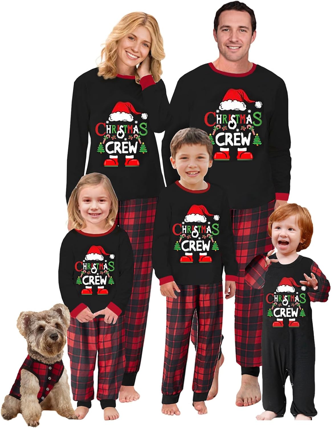 Awoscut Family Christmas Pajamas Matching Pajamas for Family, Xmas PJs Sets Holiday Sleepwear