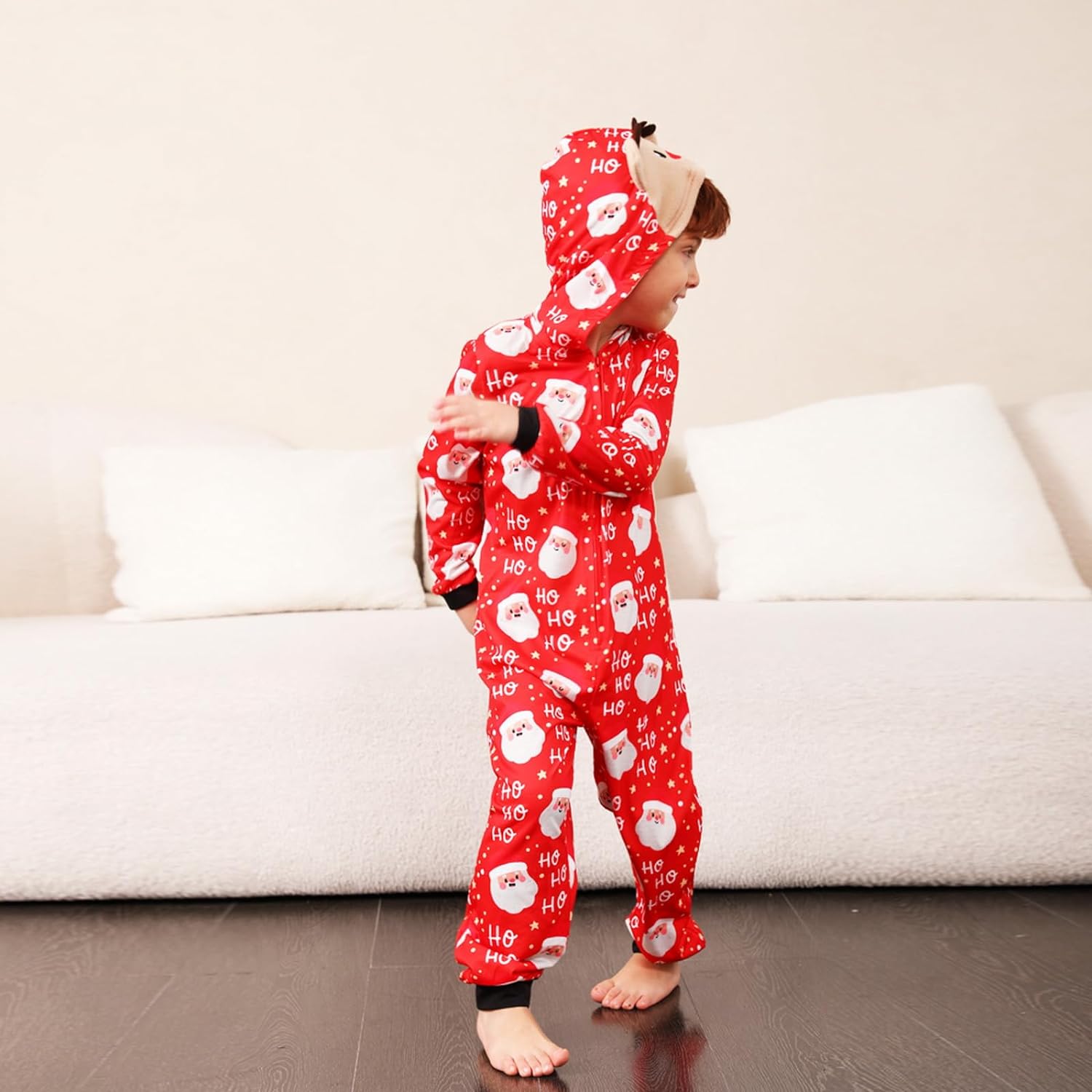 Cysincos Family Matching Christmas Pajamas Set Xmas PJS Set Soft Long Sleeve Holiday Sleepwear Outfits for Women Men Couples