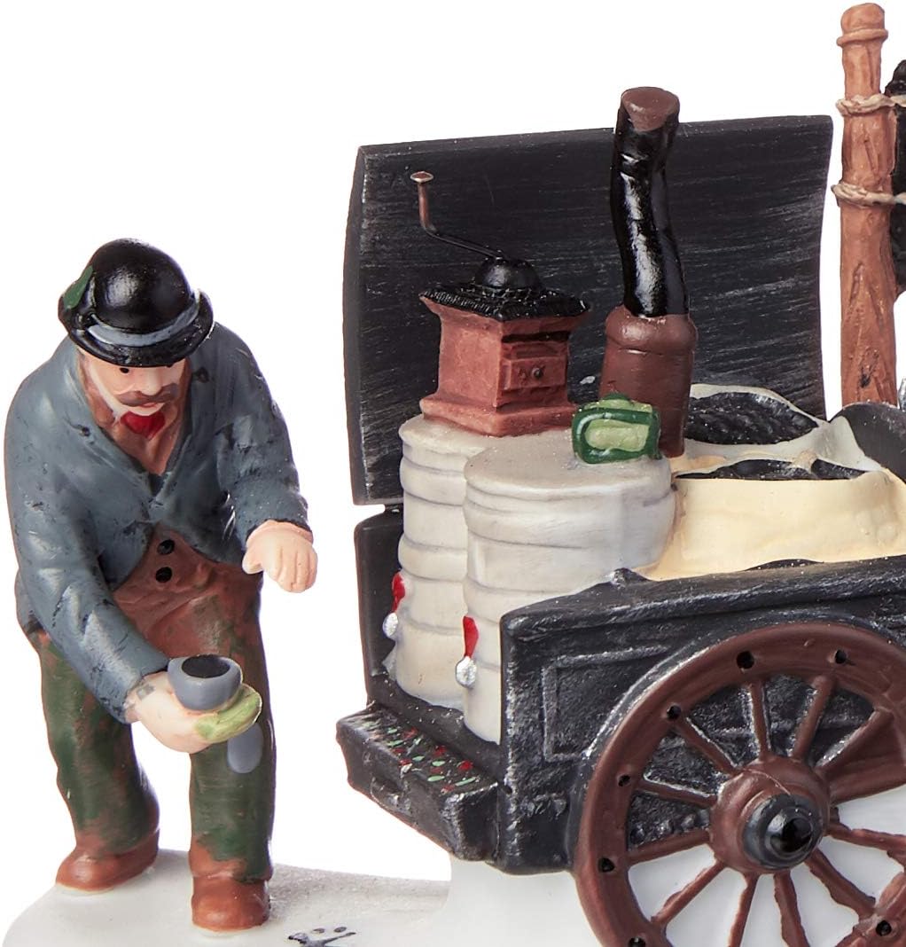 Department 56 Dickens Village The Coffee Stall Building and Accessory Figurine (Set of 2) , 2.5 Inch