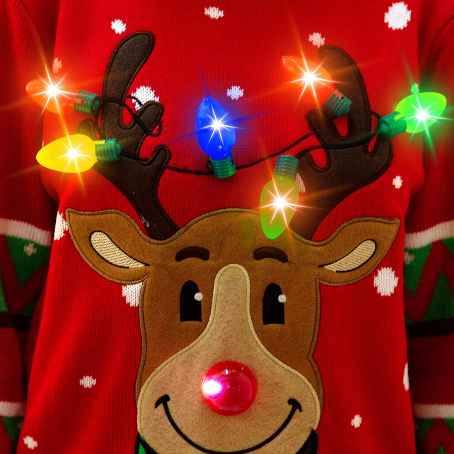 JOYIN Ugly Christmas Sweaters for Women 2023, Light Up Christmas Sweater, LED Reindeer Ugly Christmas Sweater