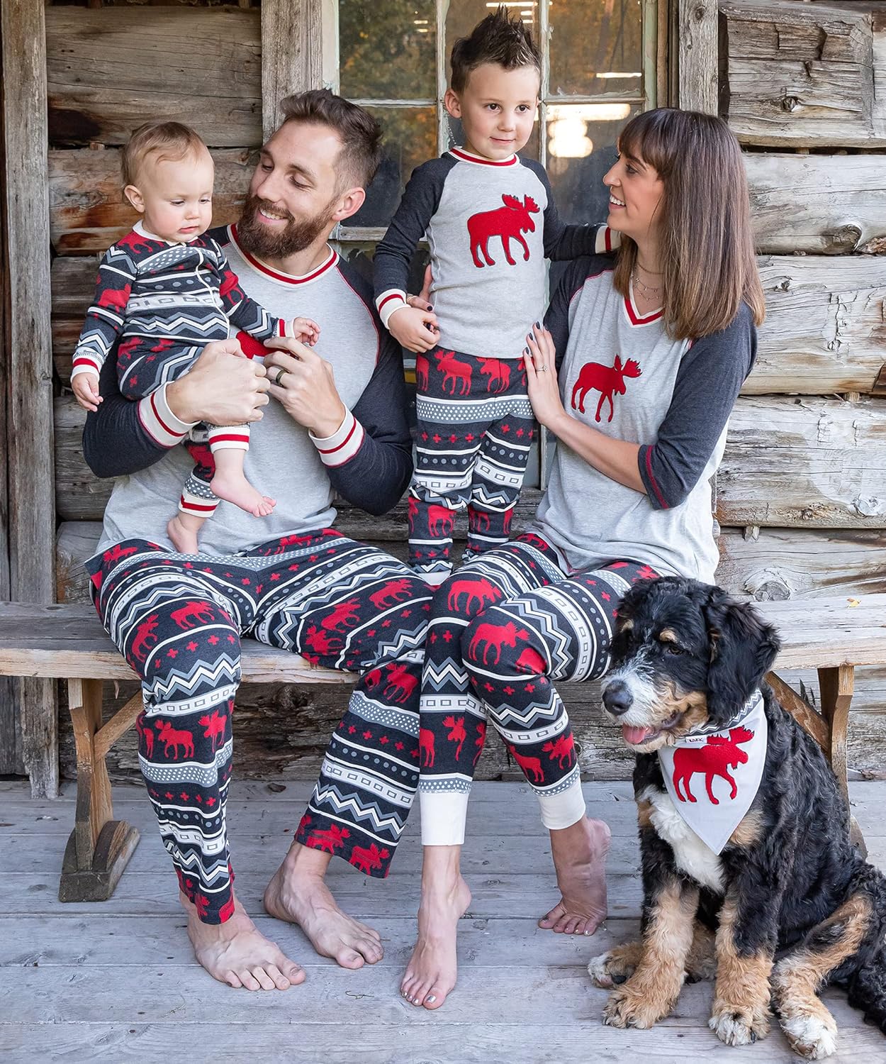 Lazy One Matching Christmas Pajamas for Family, Cute Matching Christmas PJs for Family, Adults, Teens, Kids, Babies  Dog PJs