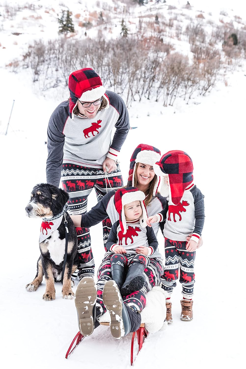 Lazy One Matching Christmas Pajamas for Family, Cute Matching Christmas PJs for Family, Adults, Teens, Kids, Babies  Dog PJs