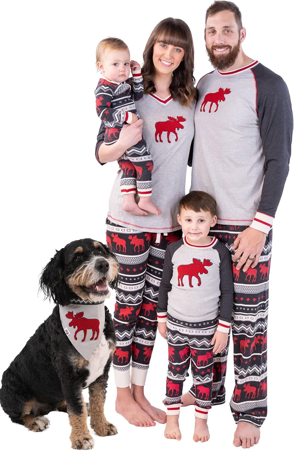 Lazy One Matching Christmas Pajamas for Family, Cute Matching Christmas PJs for Family, Adults, Teens, Kids, Babies  Dog PJs