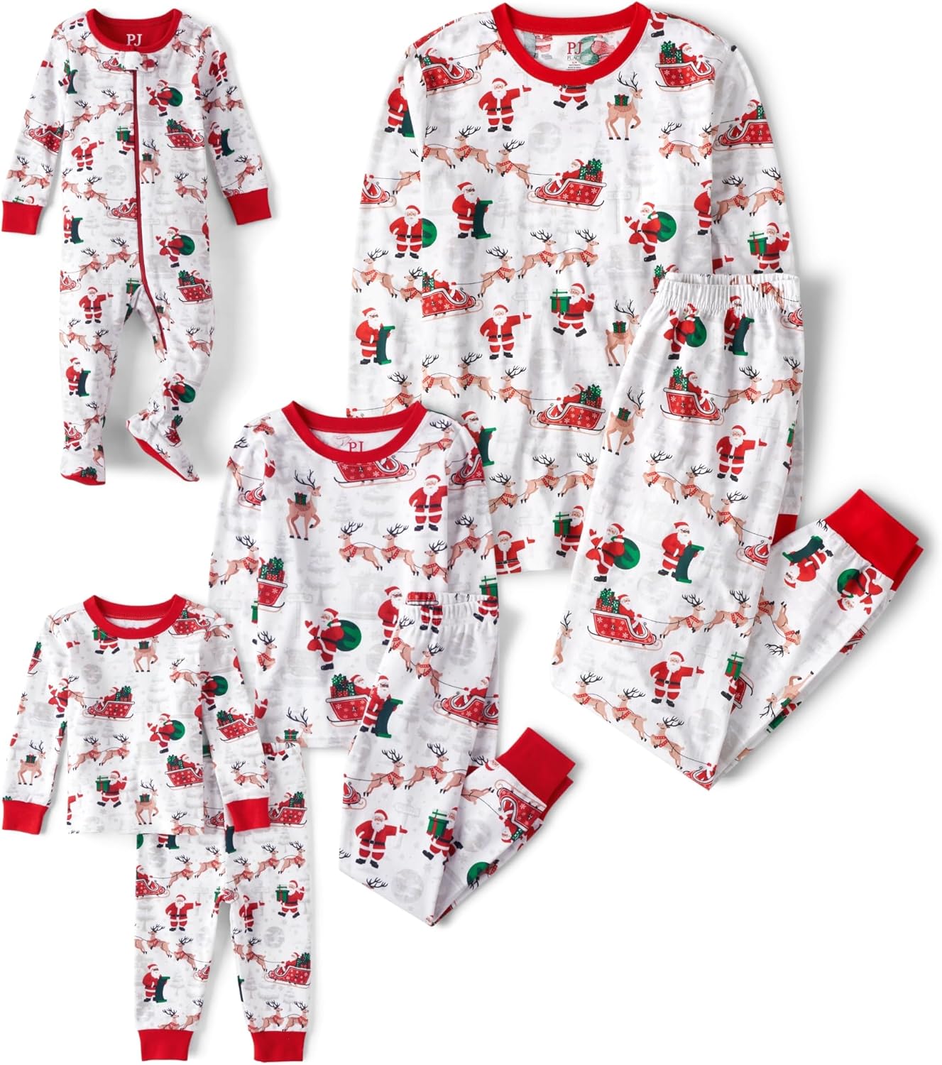 The Childrens Place Kids Family Matching, Festive Christmas Pajama Sets, Cotton