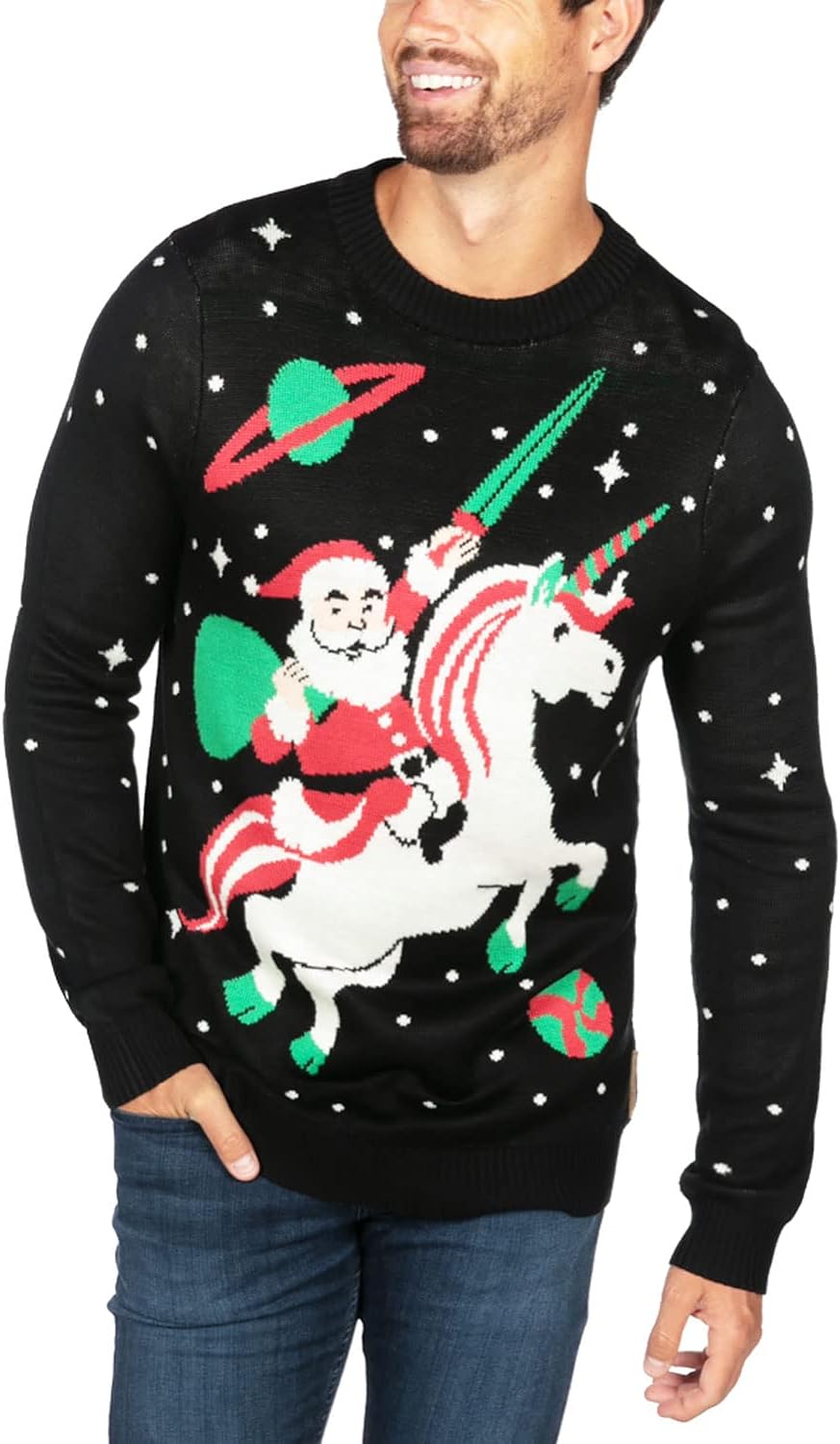 Tipsy Elves Funny Ugly Christmas Sweaters for Men - Comfy Men’s Christmas Sweater Pullovers for Holiday Parties