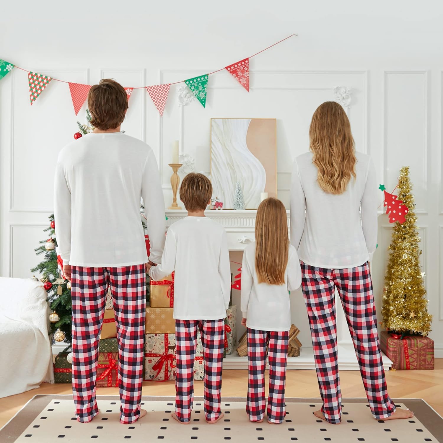 VSLLWQ Family Christmas Pjs Matching Sets 2023 Christmas Pajamas for Family Christmas Elf Pjs Holiday Xmas Jammies Set