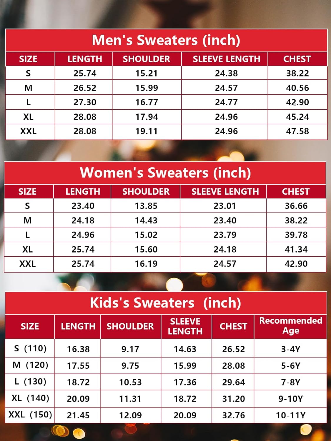 XiaoMoSha Unisex Ugly Sweater Christmas Women Men Holiday Knit Pullover Matching Ugly Christmas Sweater for Men Women Kids