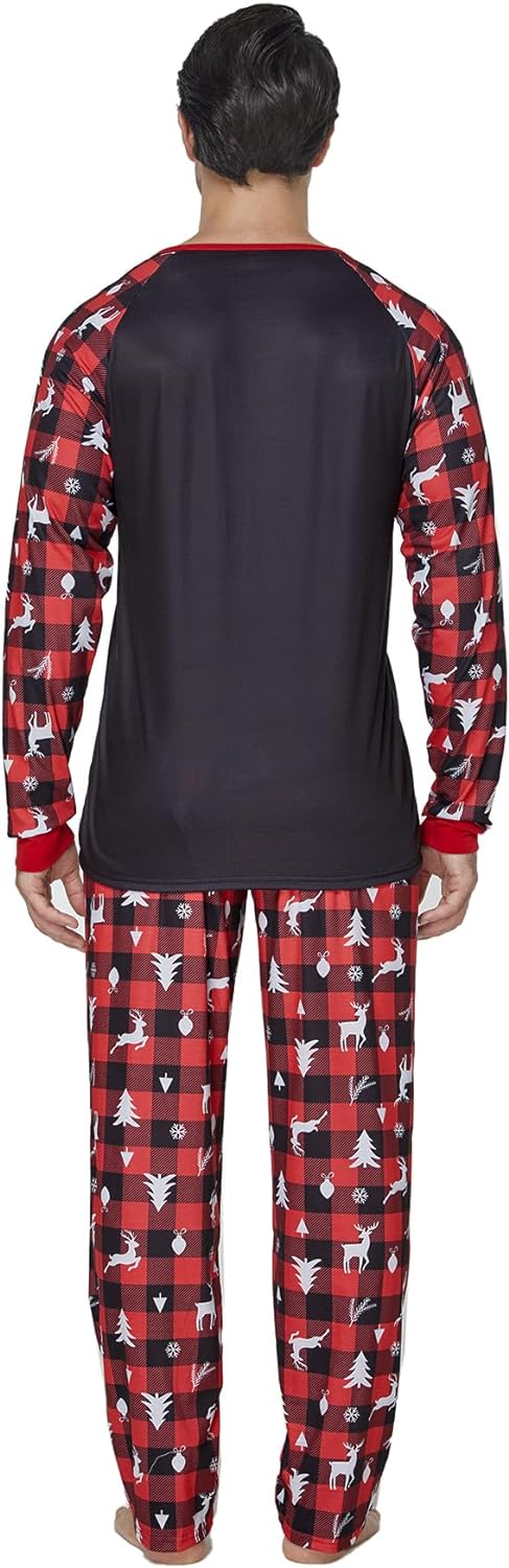 YIJIU Christmas Pajamas Cute Deer Print Long Sleeve Totem PJS Set