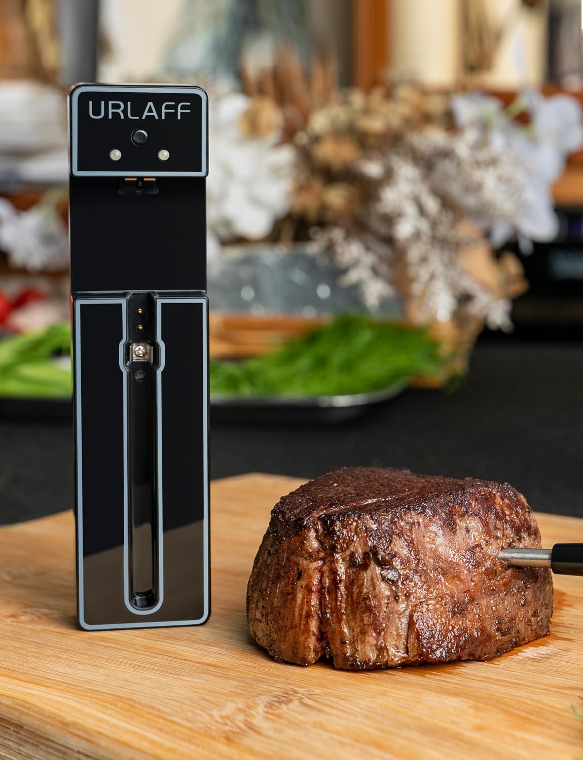 URLAFF MixStick 500FT Wireless Meat Thermometer | Digital Food Thermometer with Bluetooth 5.2, Smart Remote APP, IPX7 Probe | Smoker Accessories for Oven, Grilling, BBQ  Rotisserie