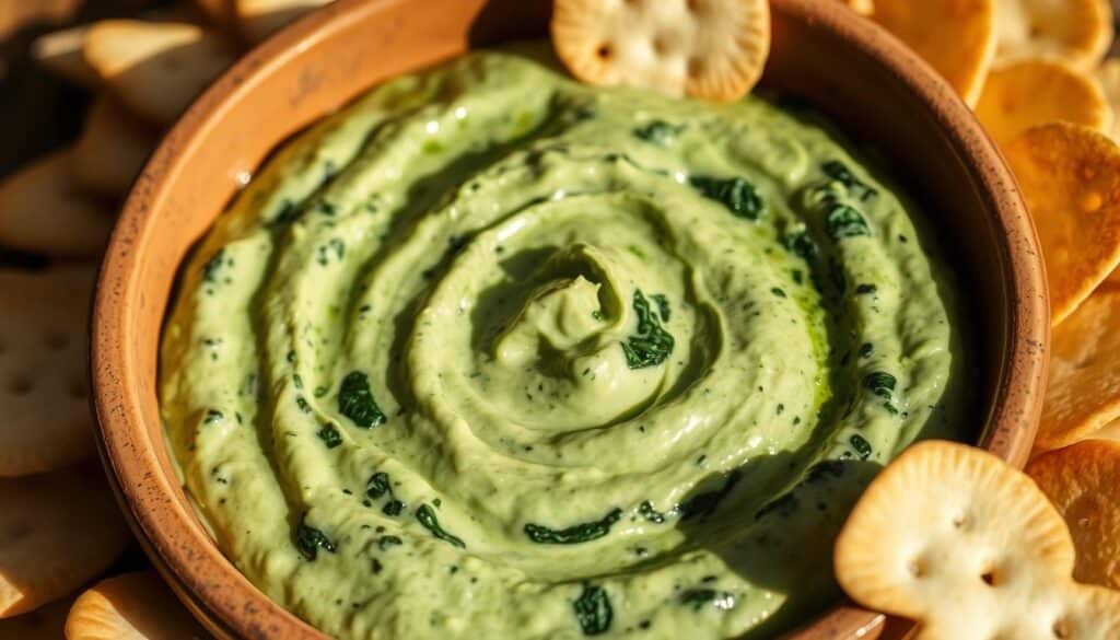 green spinach dip