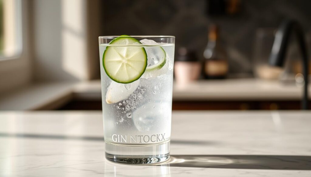 gin and tonic with cucumber cocktails