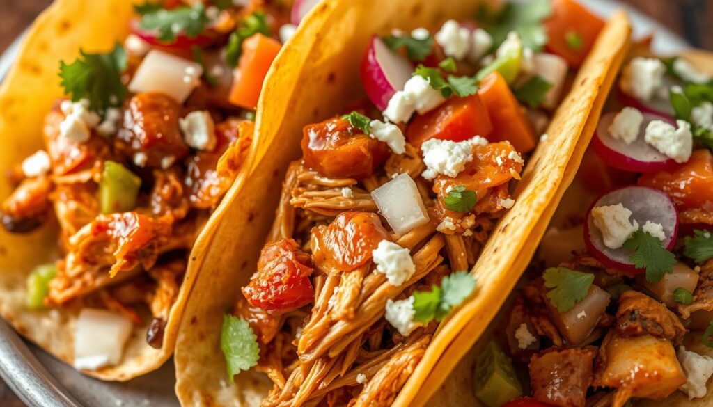 pulled chicken recipe tacos