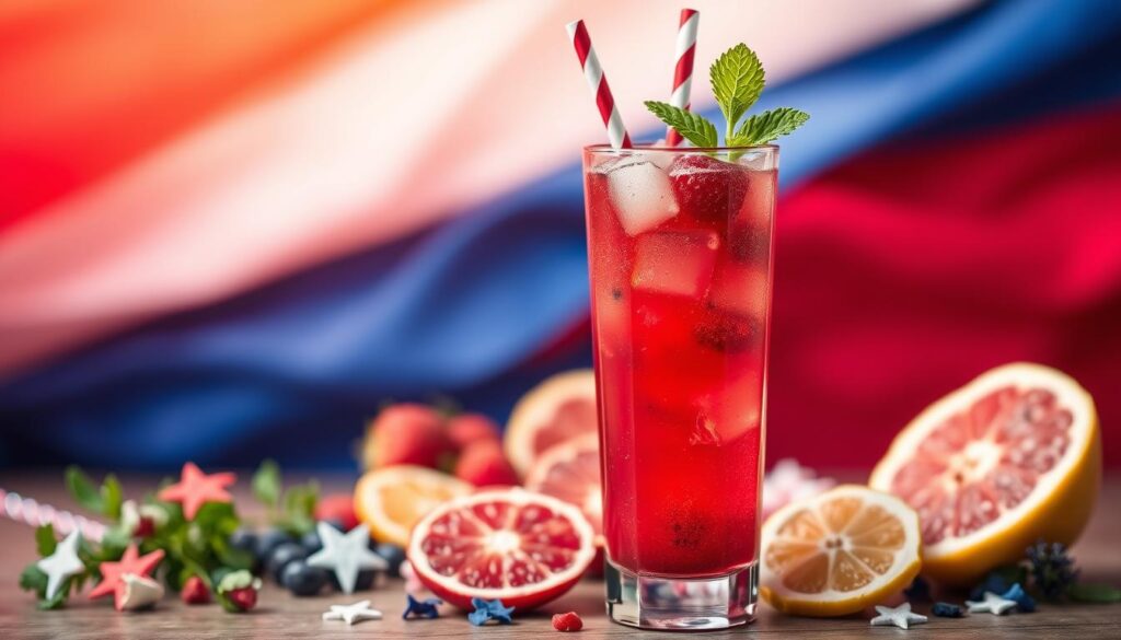 4th of July mocktail