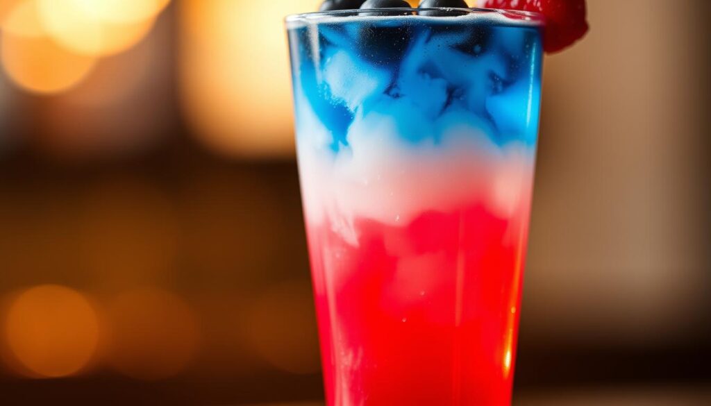 Layered Red, White, and Blue Mocktail