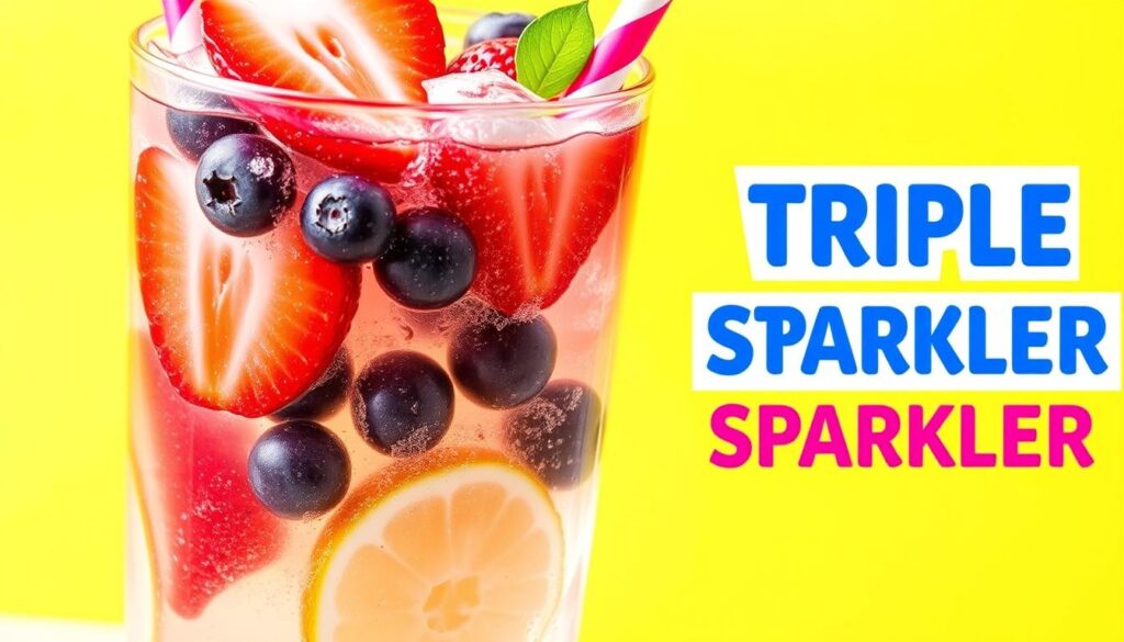 Non-alcoholic berry sparklers