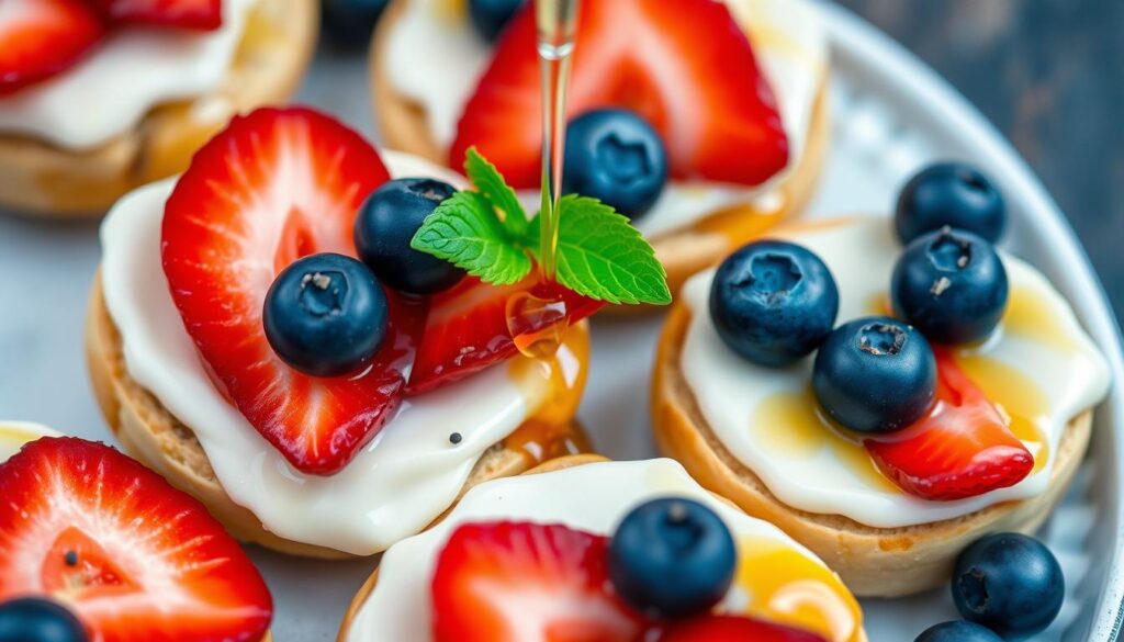 mini bagel berry appetizers