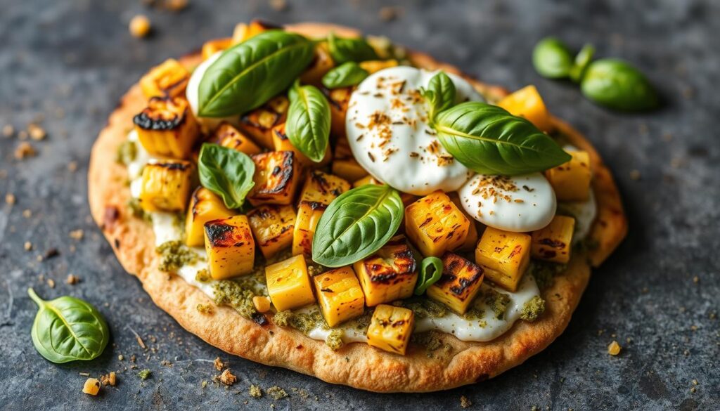 pesto corn flatbread recipe
